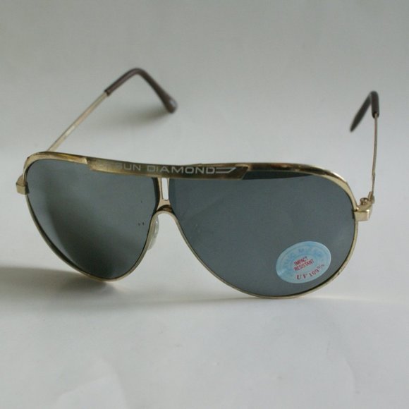 NWT True Vintage 80's inv classic pilot aviator w/"SUN DIAMOND" logo sunglasses - Picture 2 of 10
